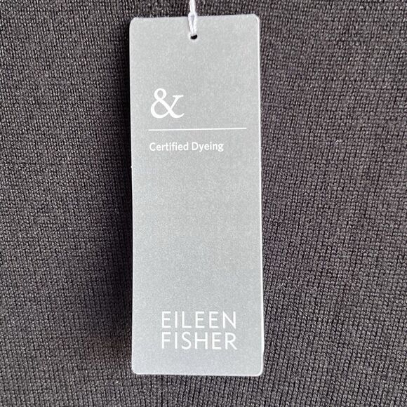 NEW‎ Eileen Fisher Ballet Neck Layered Long Sleeve Dress Size Medium Black NWT’s - Picture 5 of 14